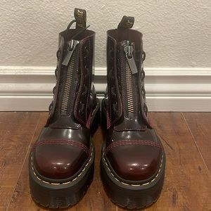 Doc Marten Cherry Leather Zip Up Boots